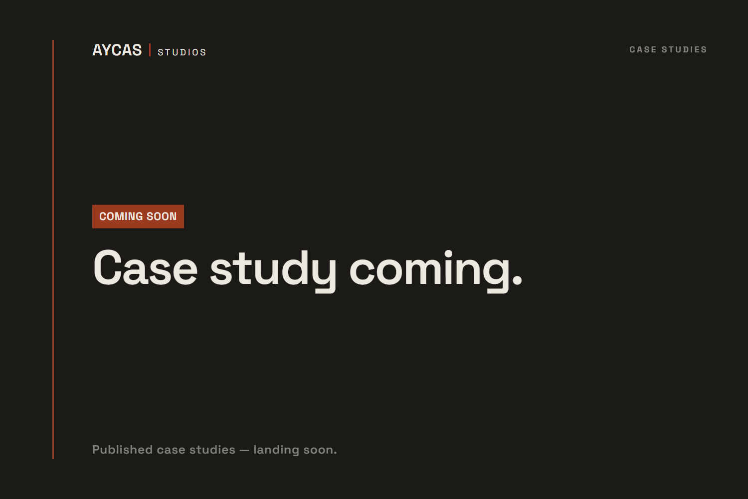 AYCAS Studios — case study coming soon